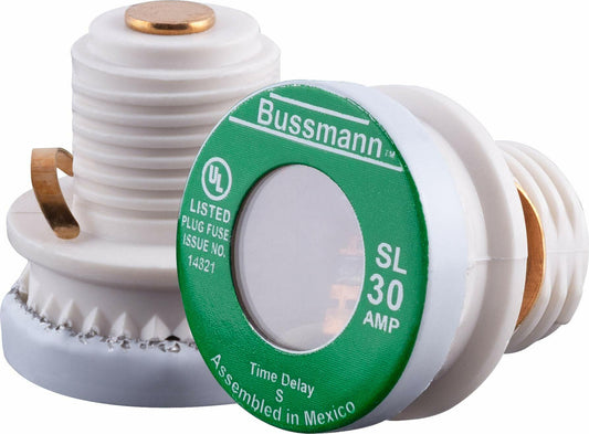 Power Gear Type-S/SL Fuse, 2 Pack, 30 Amp, Time Delay, 125VAC, UL Listed, 18253