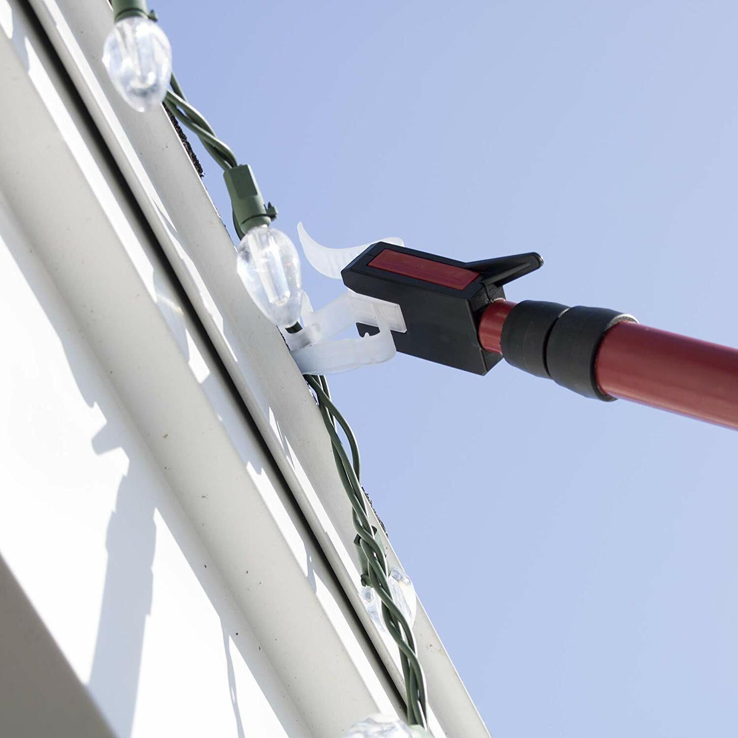 Pro No Ladder Rapid Release 50 Holiday Lights Gutter Clips Plastic