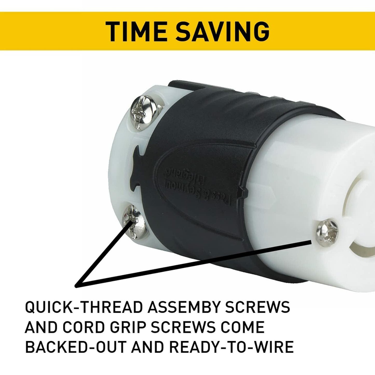 Legrand-Pass & Seymour L1430CCCV3 Industrial Specification Grade Turn Lock Connector, Four Wire 30-Amp 125-volt/250-volt Ip20 Regulation Suitable