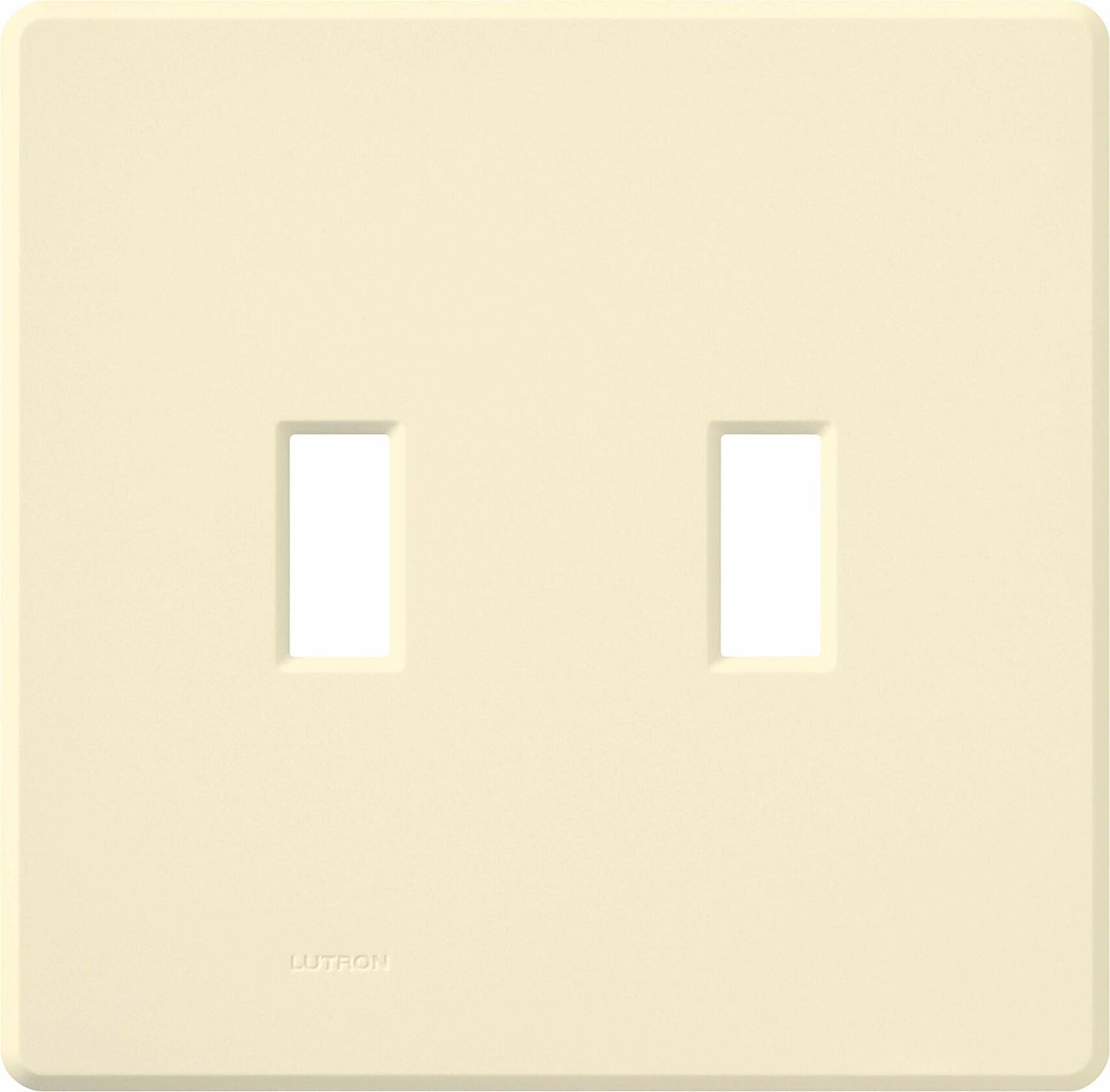 Lutron Fassada 2 Gang Wallplate for Toggle-Style Dimmer and Switches, FW-2-WH, White (1-Pack)