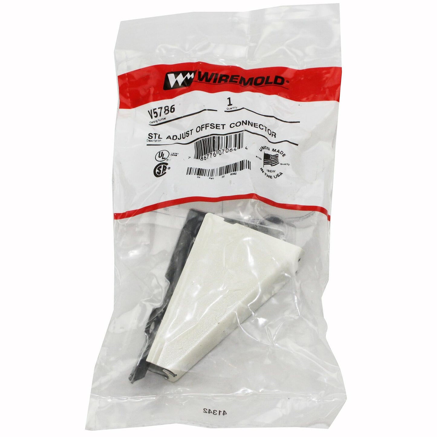 Legrand Wiremold V5786 Metal Raceway for Extending Power, 500 and 700 Series, Adjustable Offset Connector, Ivory (1 Pack)