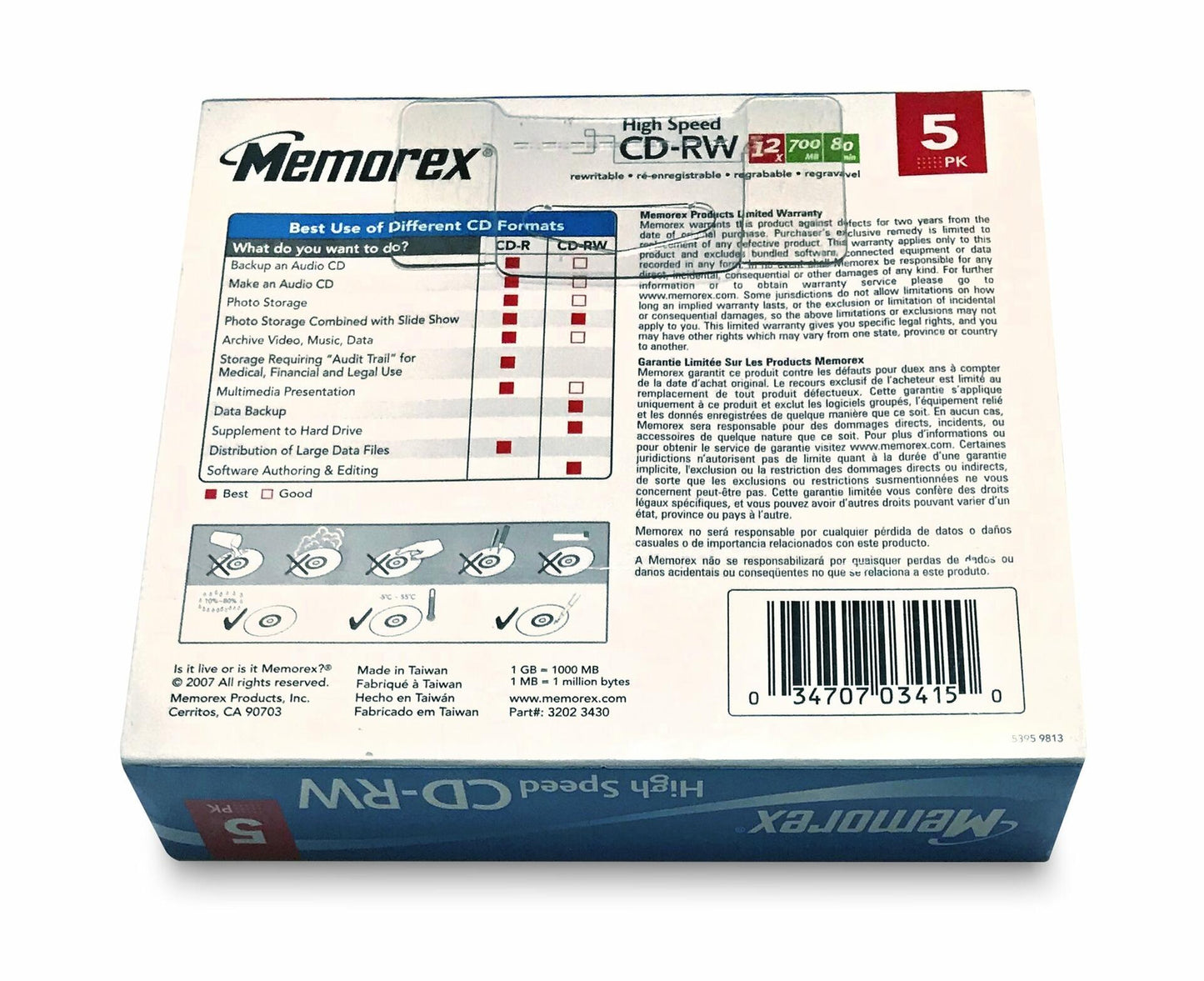 CDRW 80 5PK Slim PDQ 4X 12X