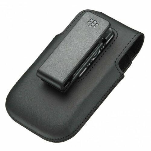 BlackBerry Curve 9310/9320 Premium Leather Pouch Holster Case With Belt Clip To Carry- Black