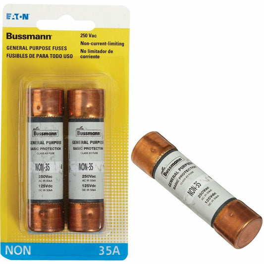 BUSSMANN BP/NON-35 General Purpose Fuse 2/pkg 250V 35A x