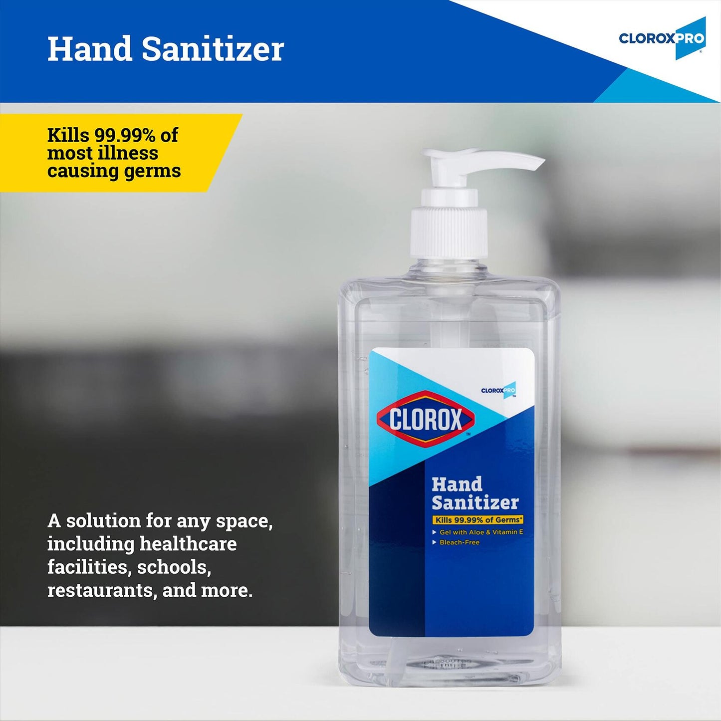 Clorox Pro Single Use Hand Sanitizer Gel Packets 0.067oz 2ml Bleach Free Hand Sanitizer Packets Hand Sanitizer with Aloe Vitamin E Kills More Than 99.999 of Germs on Contact