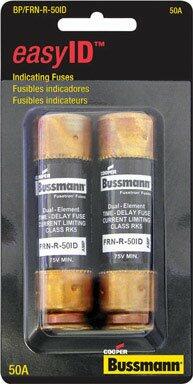 Bussman BP/FRN-R-50ID 50 Amp EasyID Heavy-Duty Time Delay Fuse (Pack of 2)