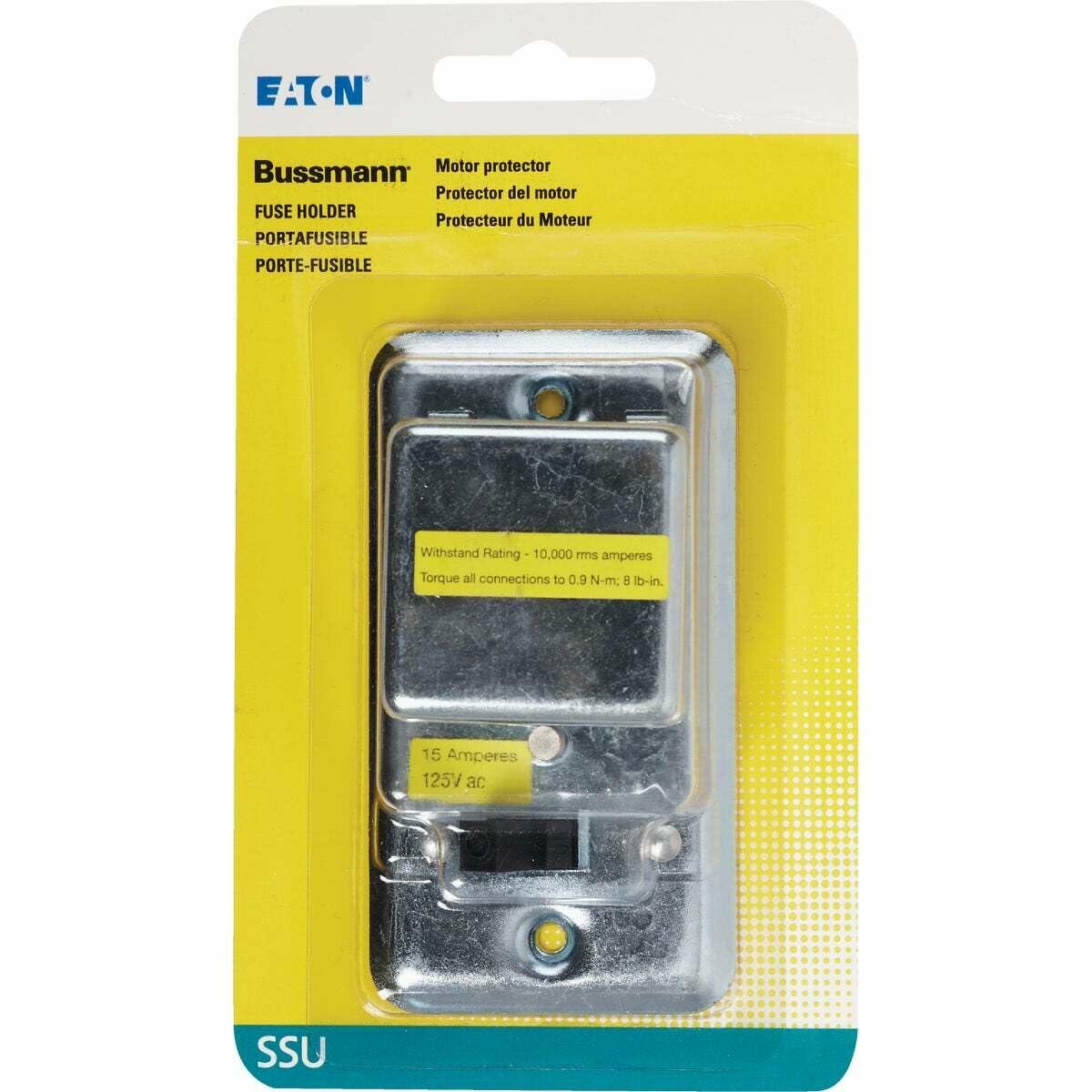 Cooper BP/SSU Bussman Switch & Fuse Holder, Gray