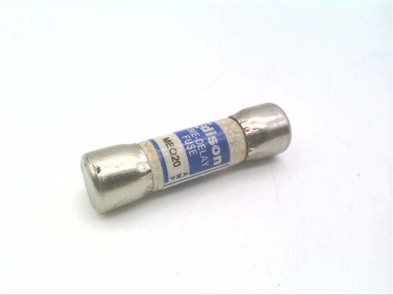 EDISON FUSE MEQ20 MEQ Series, Class Midget, 20AMP, 500 VAC, SUPPLEMENTAL Protection Applications, TIME-DELAY, Fuse, Ferrule