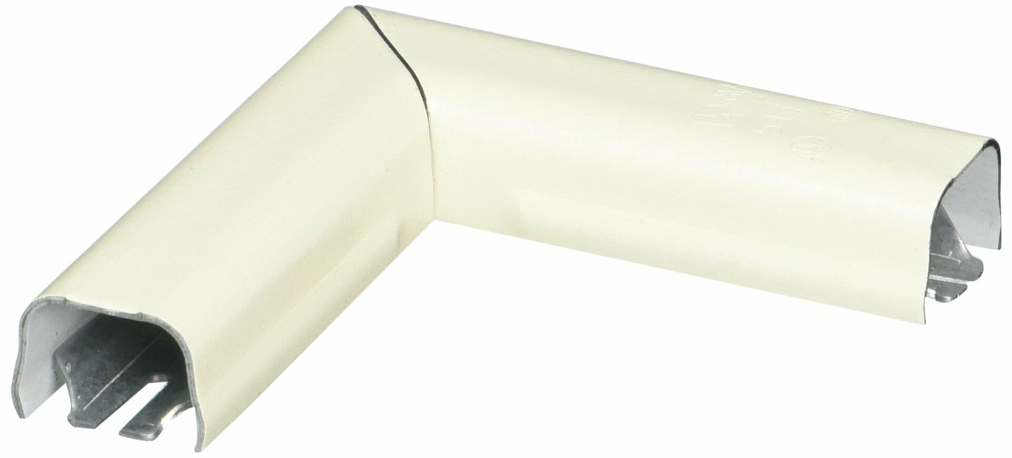 Wiremold Legrand V511 90 Degree Raceway Flat Elbow Fitting, Ivory,White