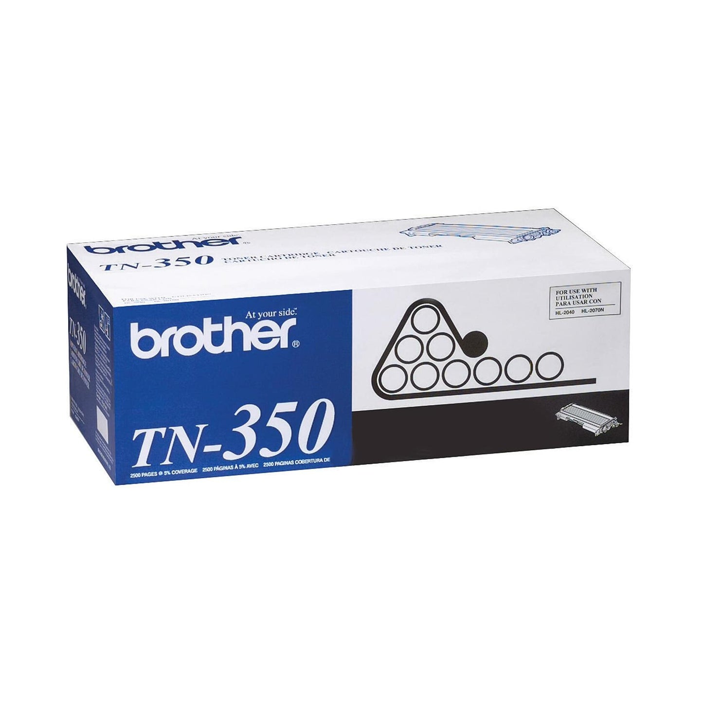 Brother Genuine Black Toner Cartridge, TN350, Replacement Black Toner, Page Yield Up To 2,500 Pages