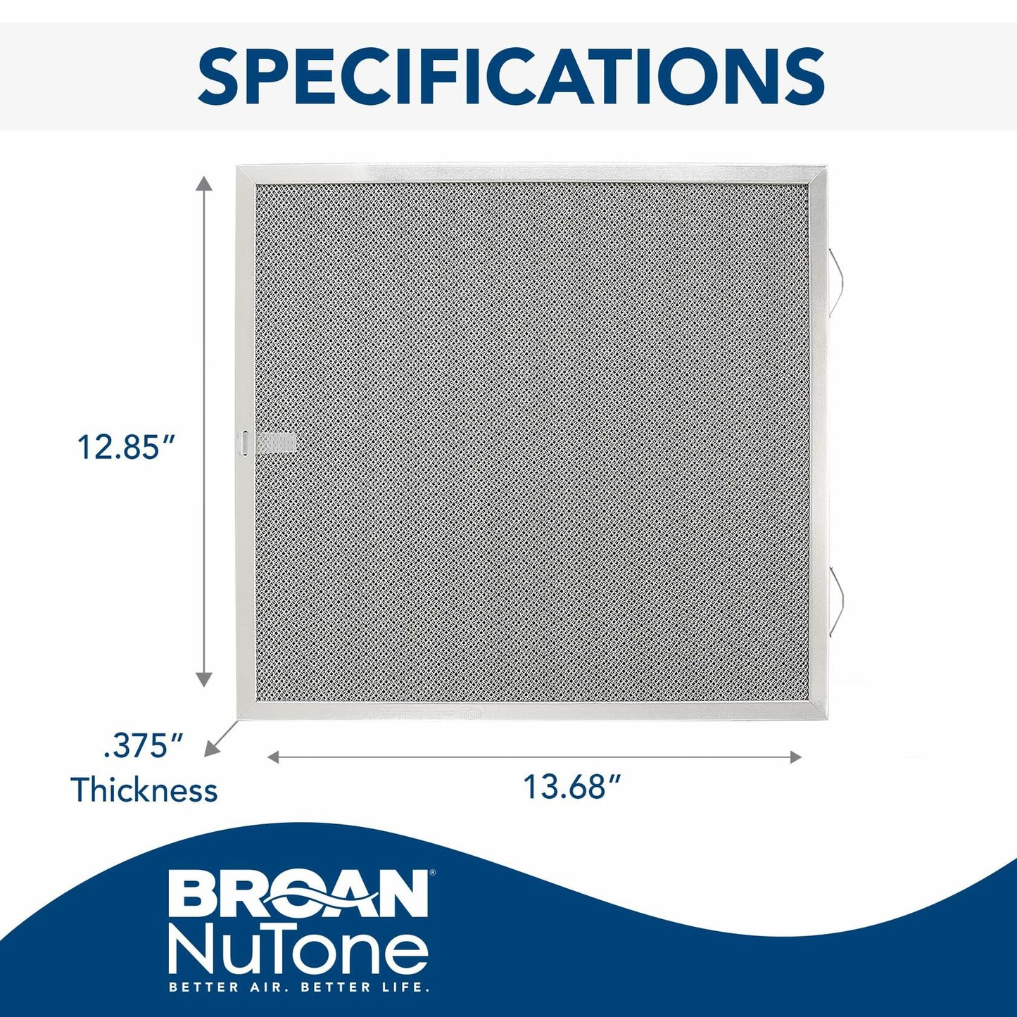 Broan-NuTone HPF1 Replacement Charcoal Filter (XA) for Ductless Range Hoods, Carbon Air Filter, Charcoal Air Filter for Kitchen