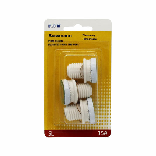 Bussmann - Cooper BP-SL-15 3 Count 15 Amp Tamper Proof Plug Fuses
