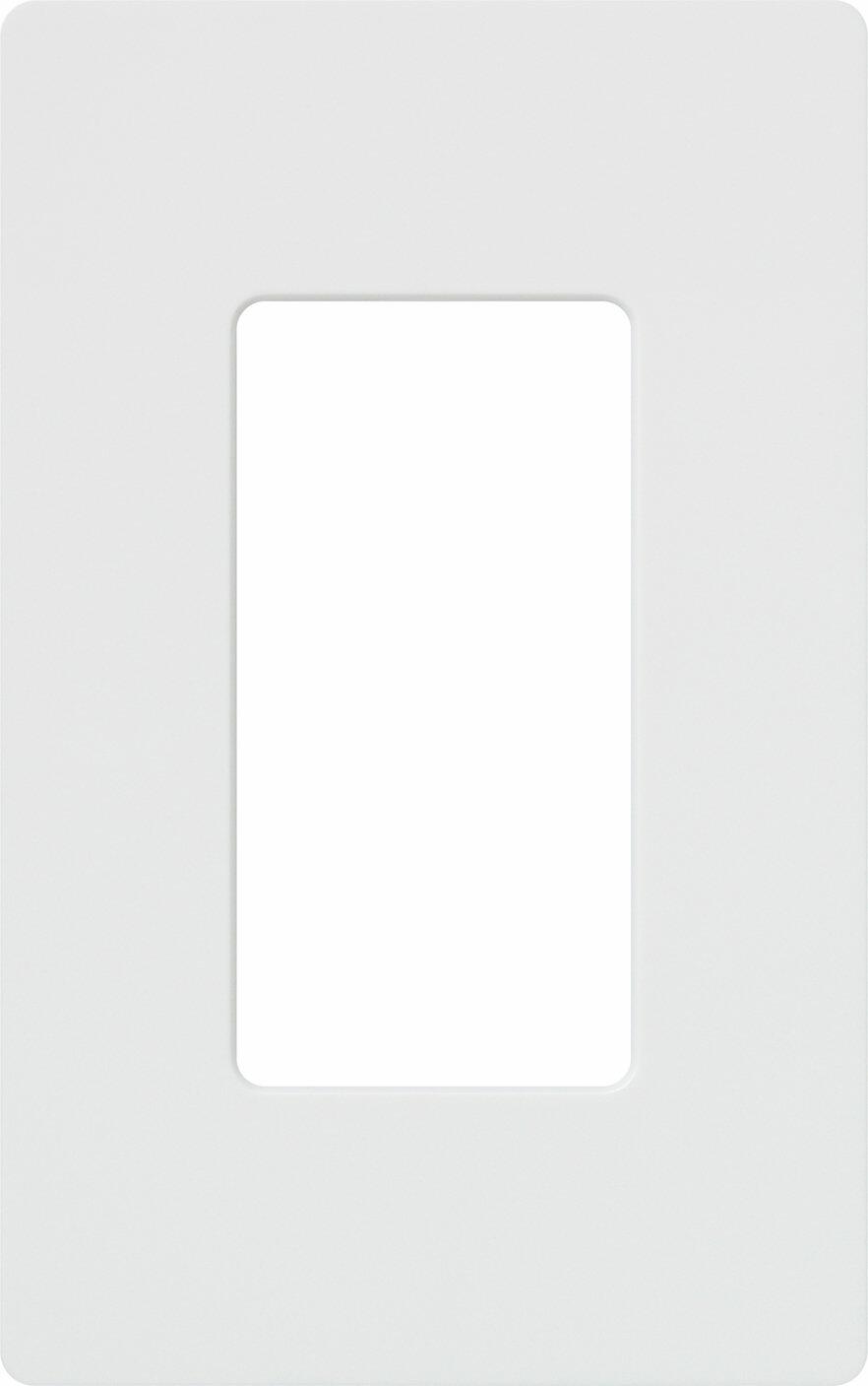Lutron Claro Light Switch Cover Plate, 1 Gang Wallplate, for Decorator Light Switches, Rocker Light Switch Cover, Outlet Cover, Screwless Switch Plate Cover, Gloss, CW-1-WH, White