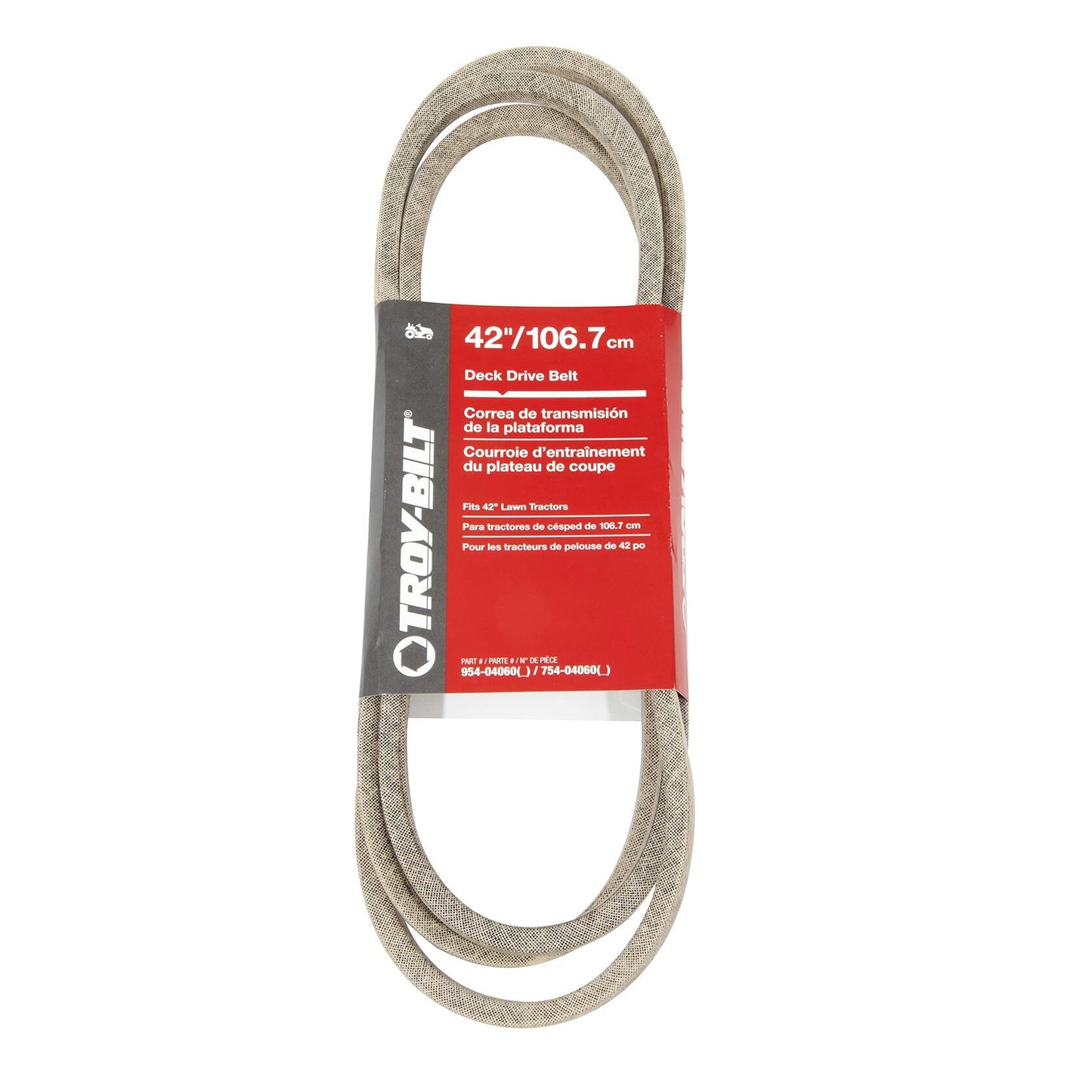 Troy-Bilt 490-501-Y044 42 in. Deck Drive Belt for Troy-Bilt Lawn Tractors, Replaces MTD 954-04060, 754-04060
