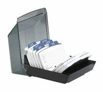 Rolodex Petite Covered Tray Card File with 125 2 1/4 x 4 Inch Cards and 6 Guides (67071)