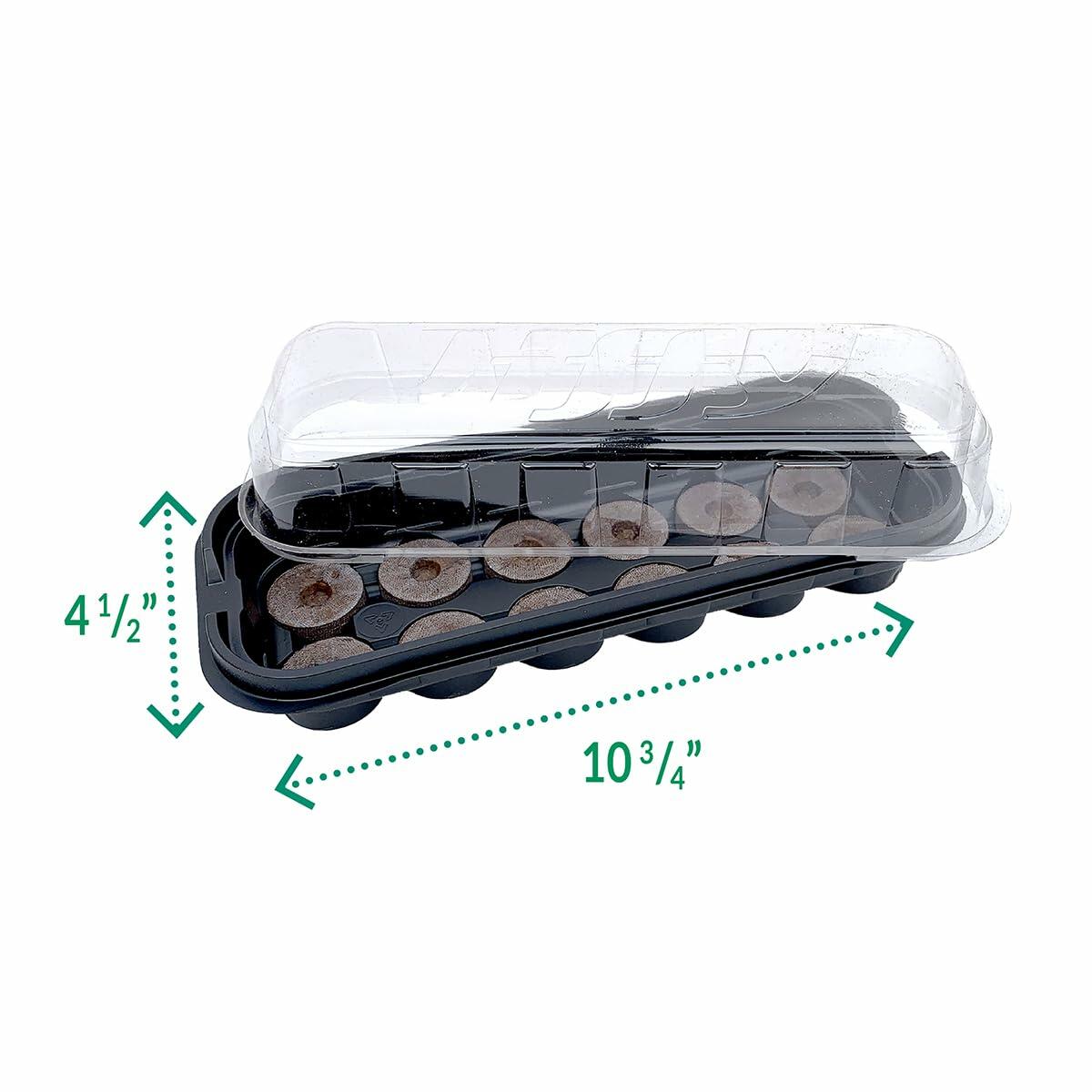 Jiffy Windowsill Seed Starting Greenhouse with 12 Biodegradable 36mm Peat Pellets