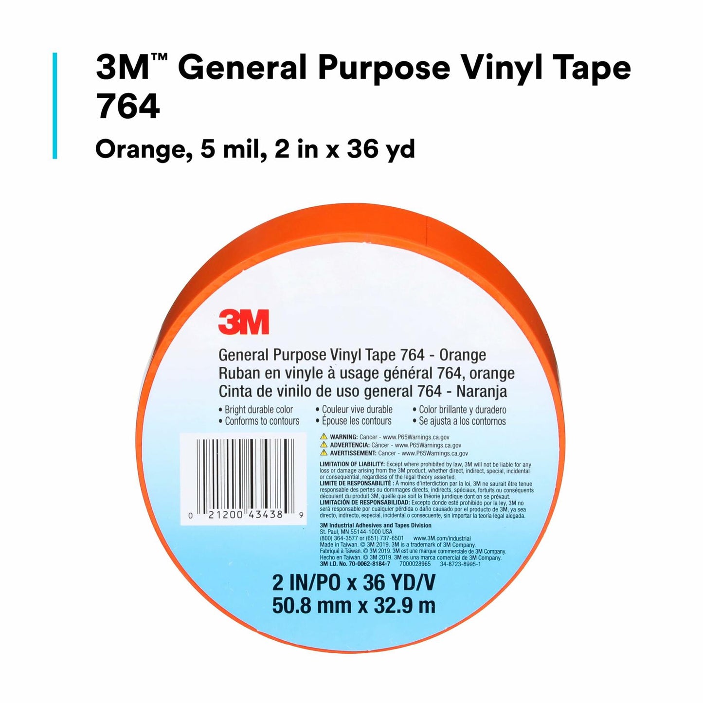 BOX 3M 764 Solid Vinyl Tape