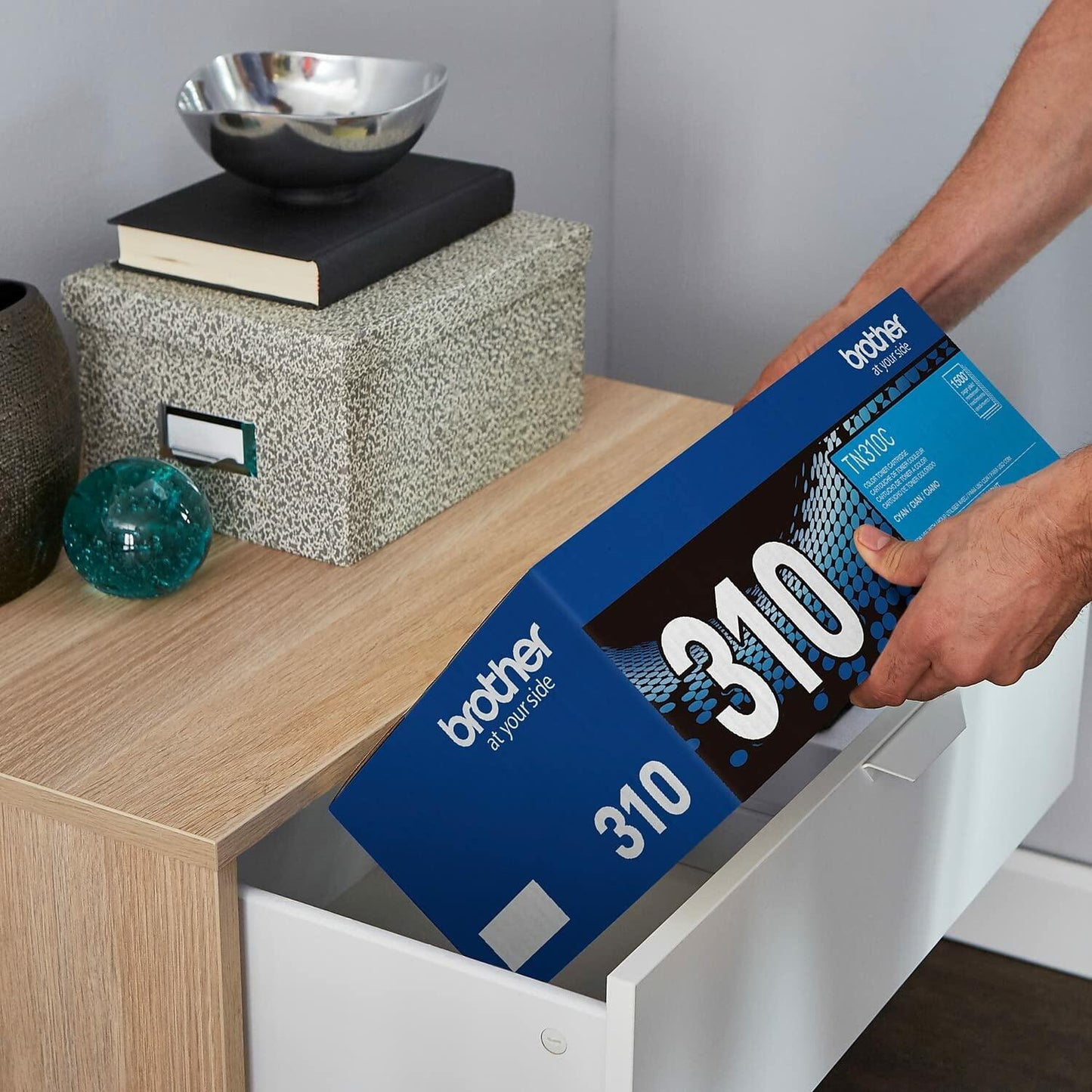 Brother Genuine Standard Yield Toner Cartridge, TN310C, Replacement Cyan Toner, Page Yield Up To 1,500 Pages, TN310