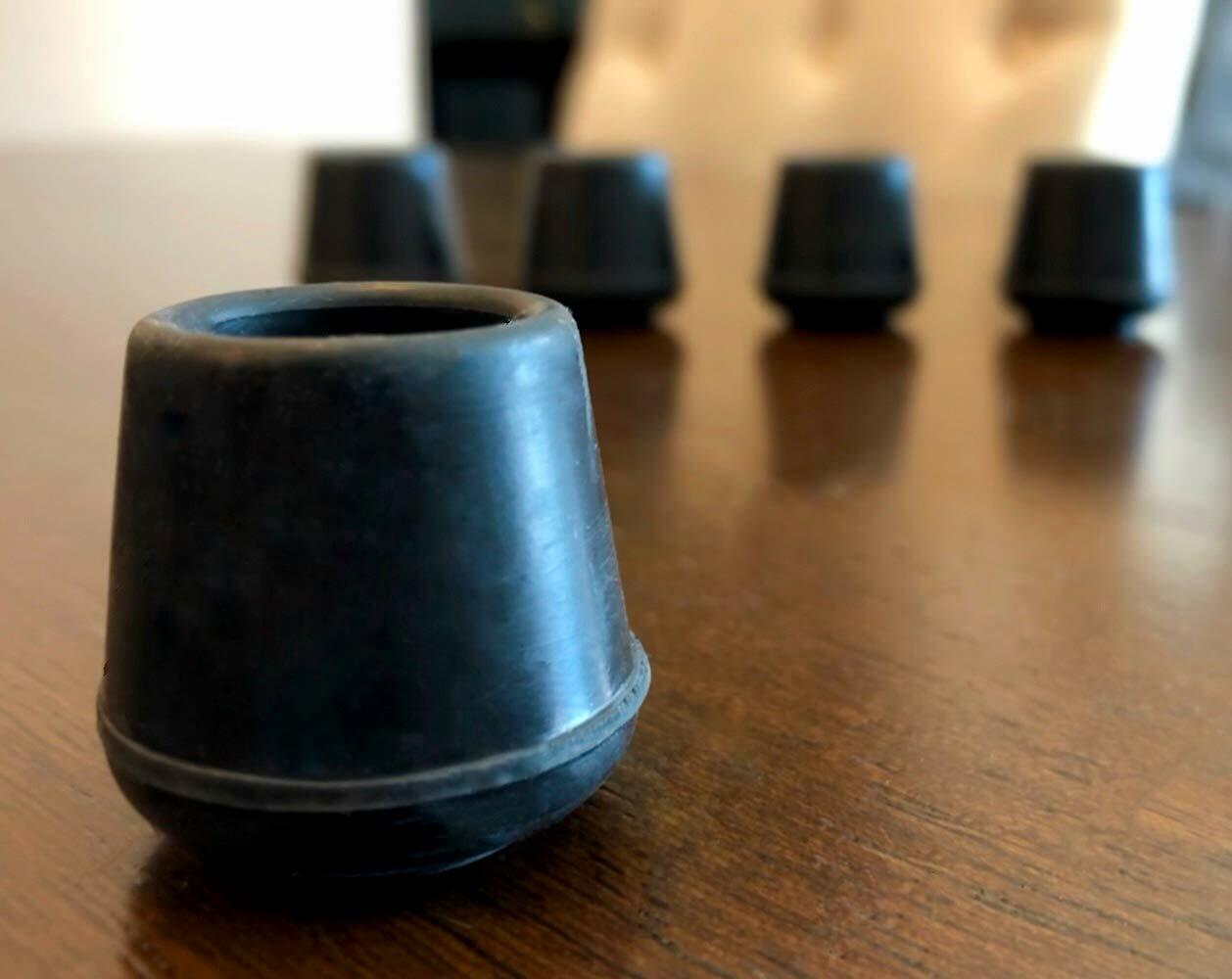 Shepherd Hardware 9128 1-Inch Inside Diameter Rubber Leg Tips, 4-Pack, Black