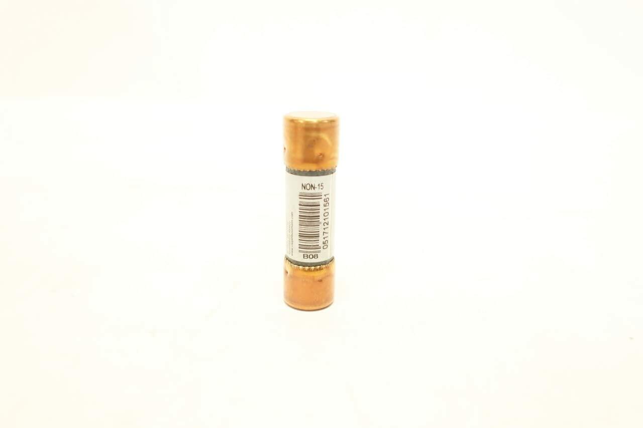 Box of 10 COOPER BUSSMANN NON-15 BUSS K5 15A AMP 250V-AC Cartridge Fuse