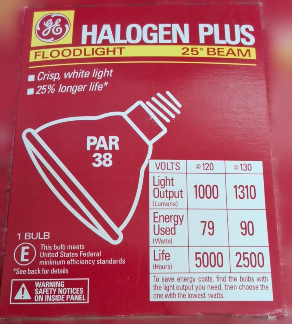 GE 13308 - 90 Watt - PAR38 90PAR/H/FL25