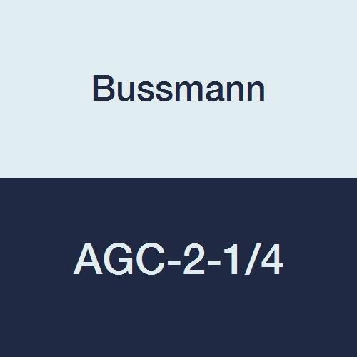 Bussmann AGC-2-1/4 AGC Series Fuse, Fast Acting, 2-1/4 Amp, 250V, Glass Tube, 1/4" x 1-1/4" (Pack of 5)
