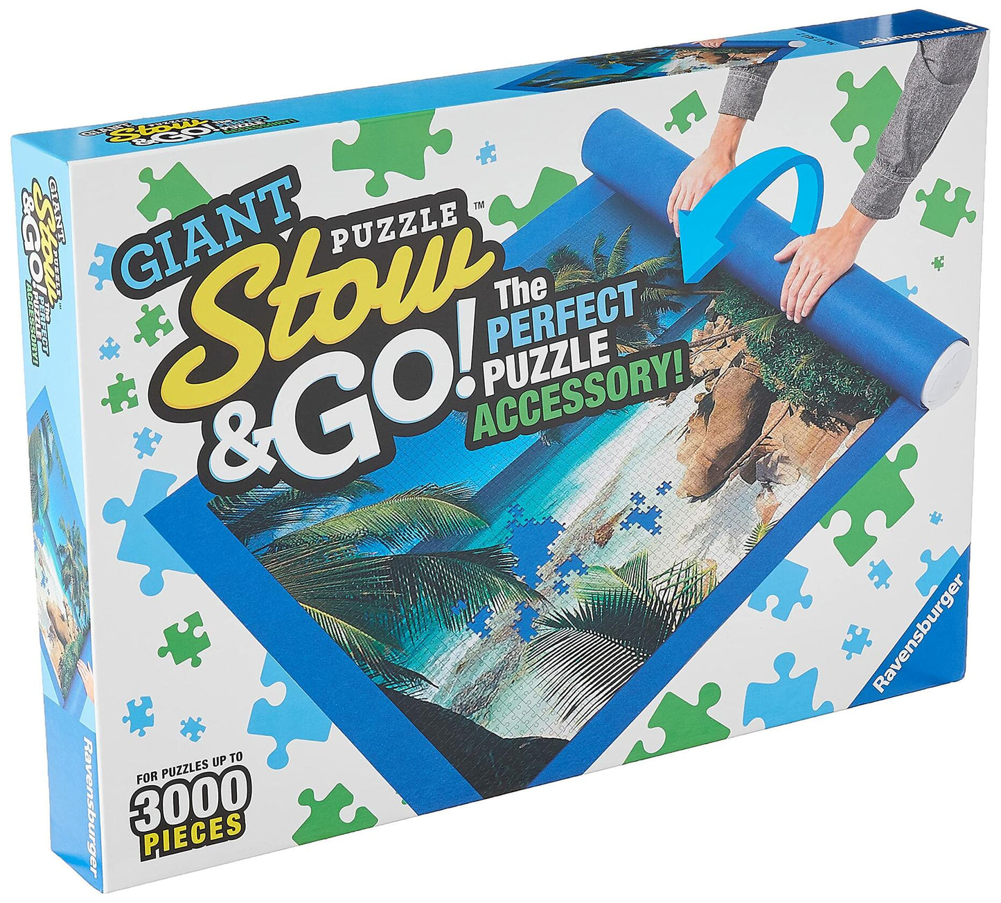Ravensburger Giant Stow and Go Jigsaw Puzzle Accessory 17931—for Puzzles up to 3000 Pieces, 59 x 39 inches, Blue