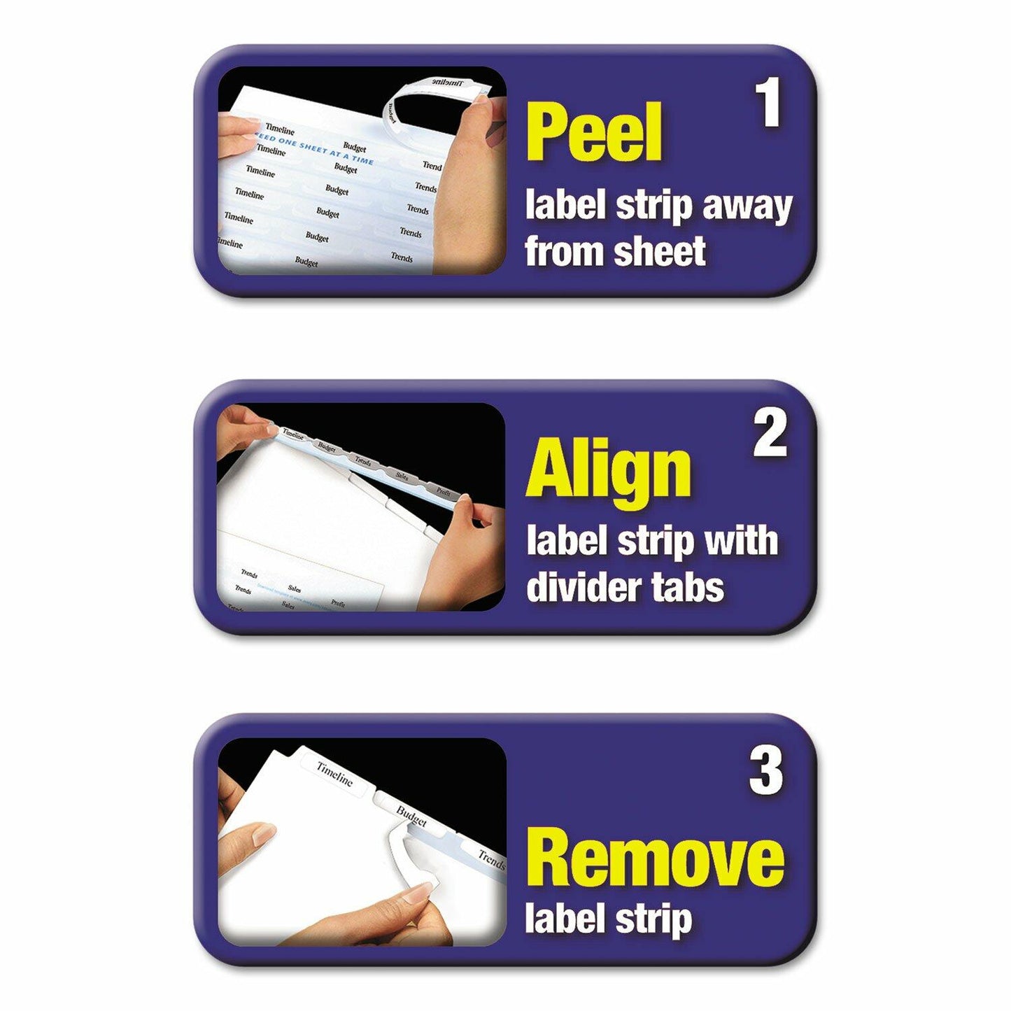 Avery 5 Tab Print & Apply Dividers, Index Maker, 5 Sets (11436)