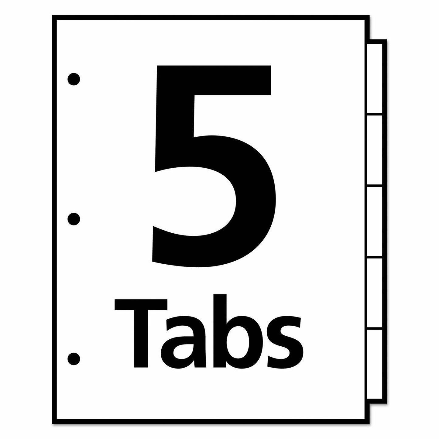 Avery 5 Tab Print & Apply Dividers, Index Maker, 5 Sets (11436)