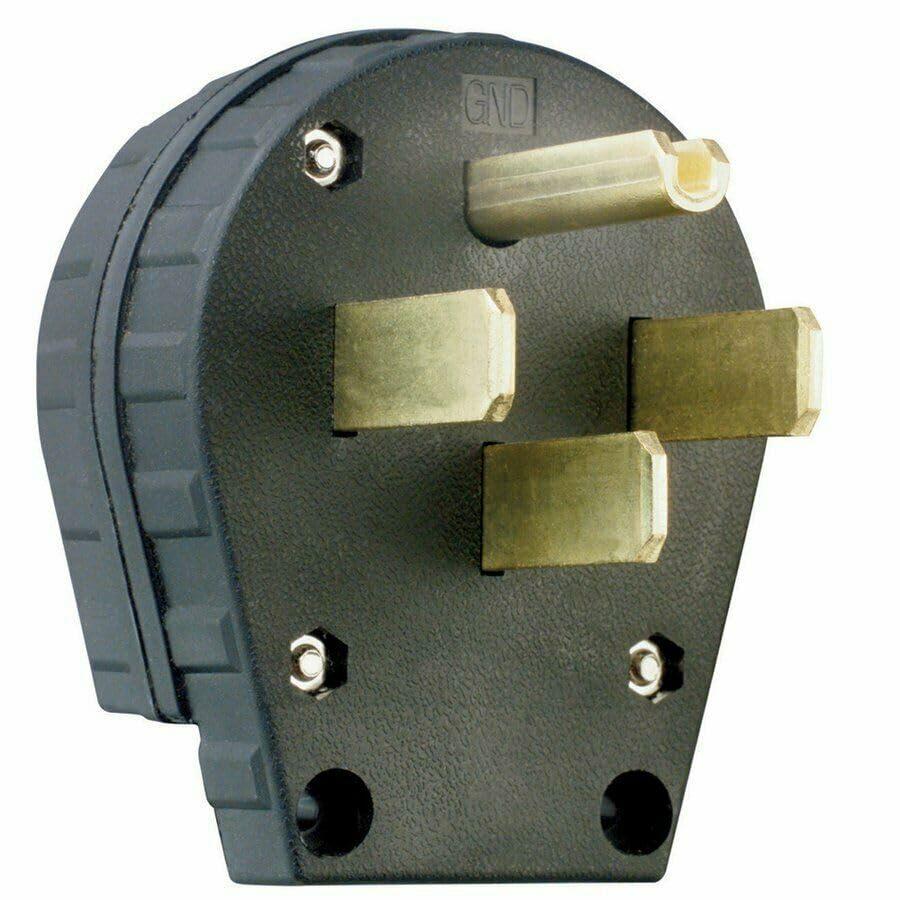 Legrand 3867CC5 Pass & Seymour Angle Plug for Dryers, Commercial Grade, 3-Pole, 30 or 50-Amp Configurable - Quantity 1