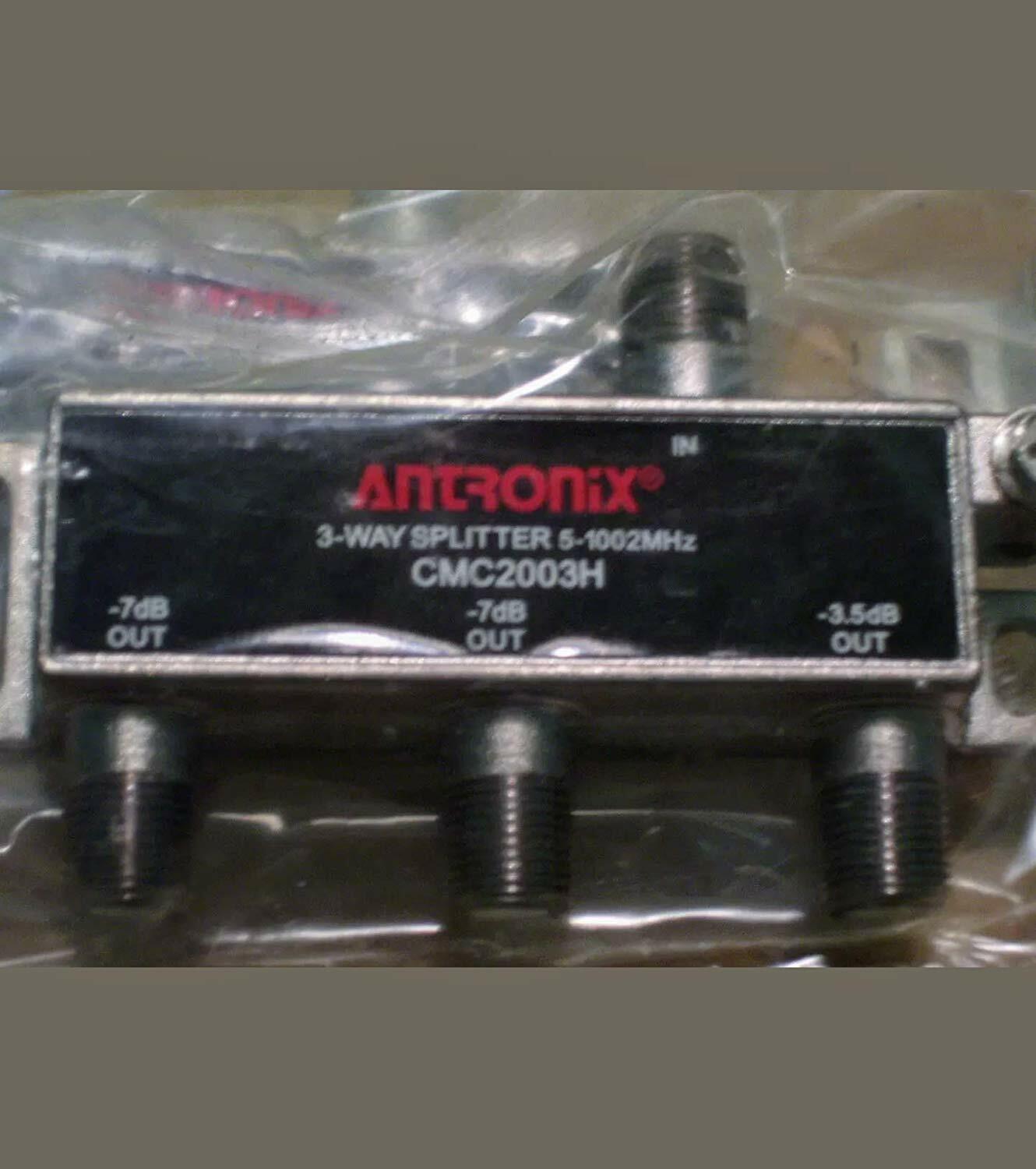 Antronix CMC2003H 3-Way- (3) Pack - Horizontal Splitter (1) -3.5 Port and (2) -7dB 5-1002 MHz High Performance Profession Quality for Coax Cable TV & Internet Factory Sealed with Screws