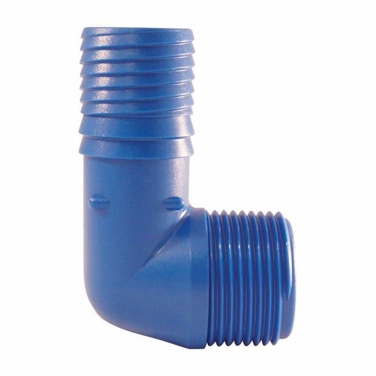 Apollo Blue Twister 1 in. Insert x 1 in. Dia. MPT Acetal for Pressure Applications Elbow