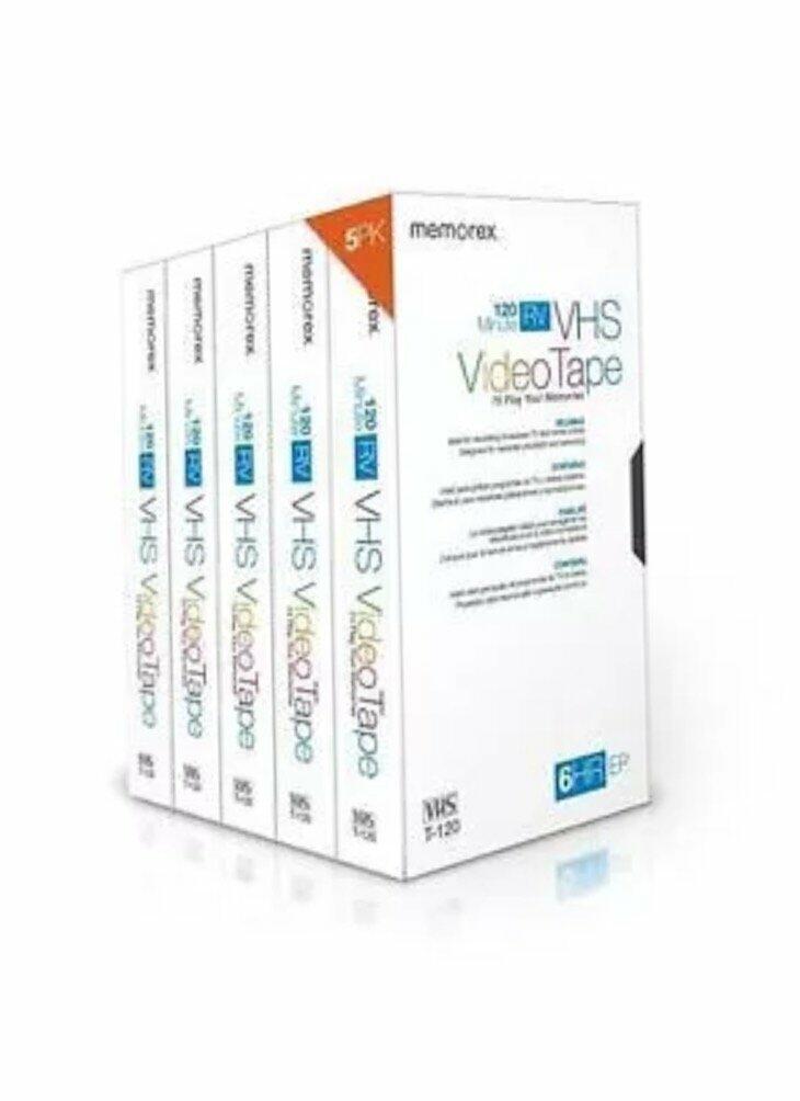 Memorex T-120 120 Minute RV VHS Video Tape (5 Pack)
