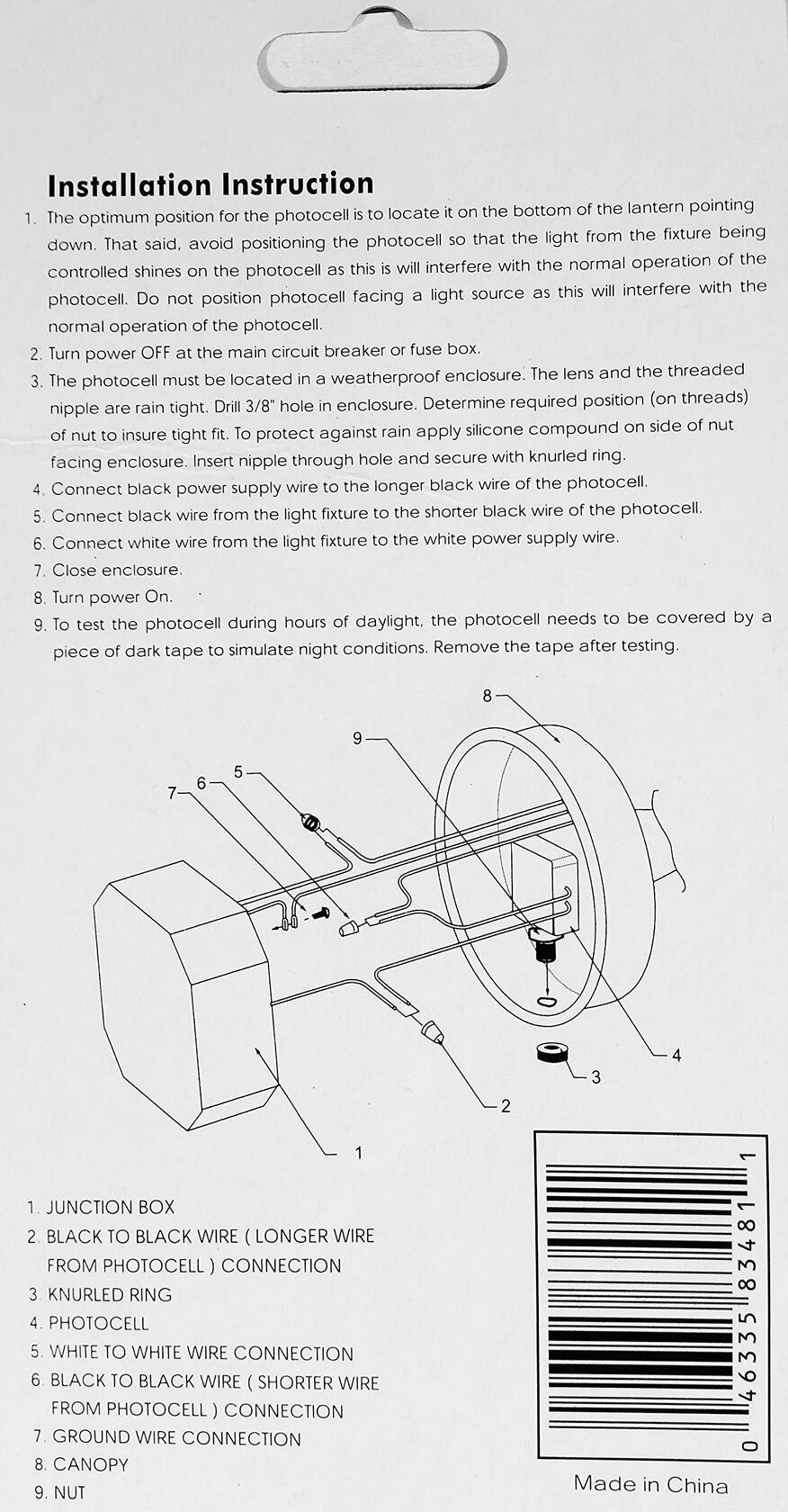 Automatic Wire-in Light Control