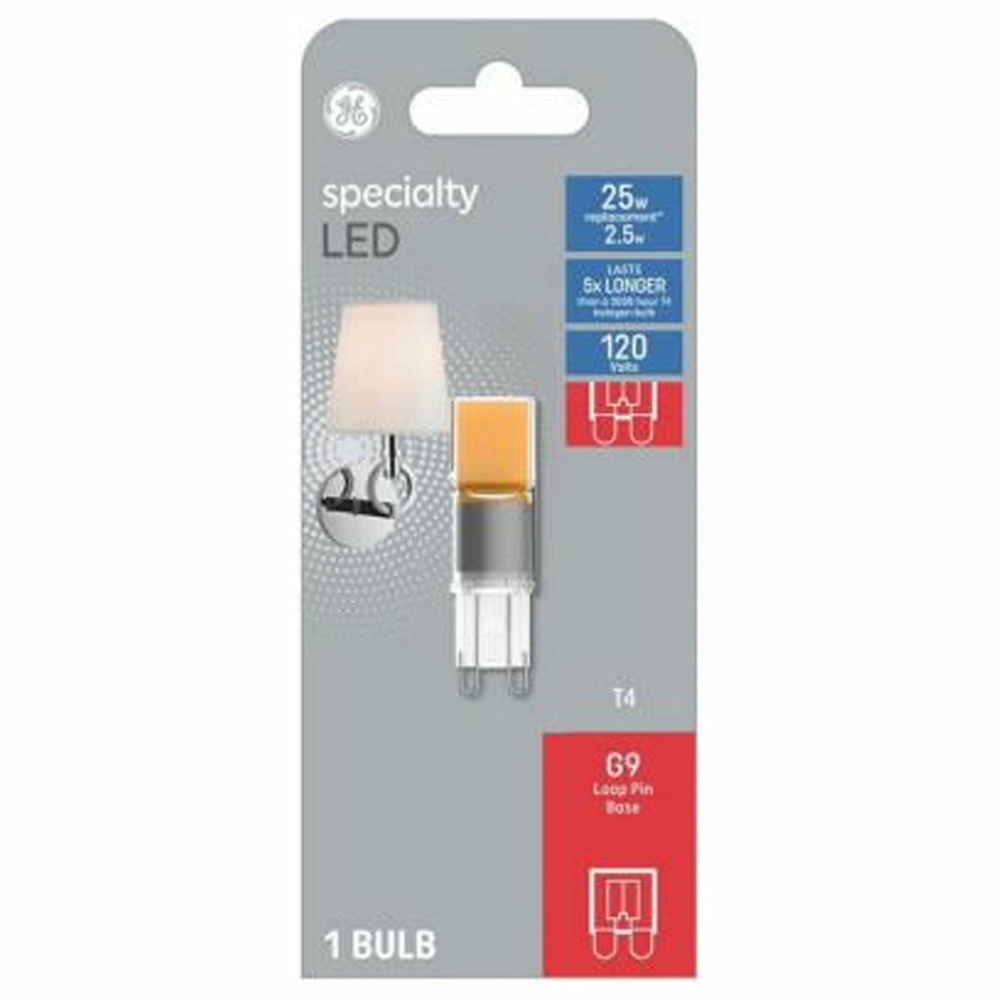 GE 93129000 LED Bulb T4 G9 Warm White 25 Watt Equivalence Clear