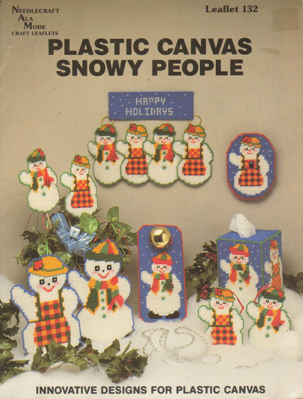 Plastic Canvas Snowy People