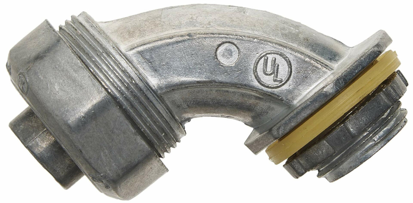 Halex 91695 1/2-Inch Zinc 90-Degree Liquid Tight Connector