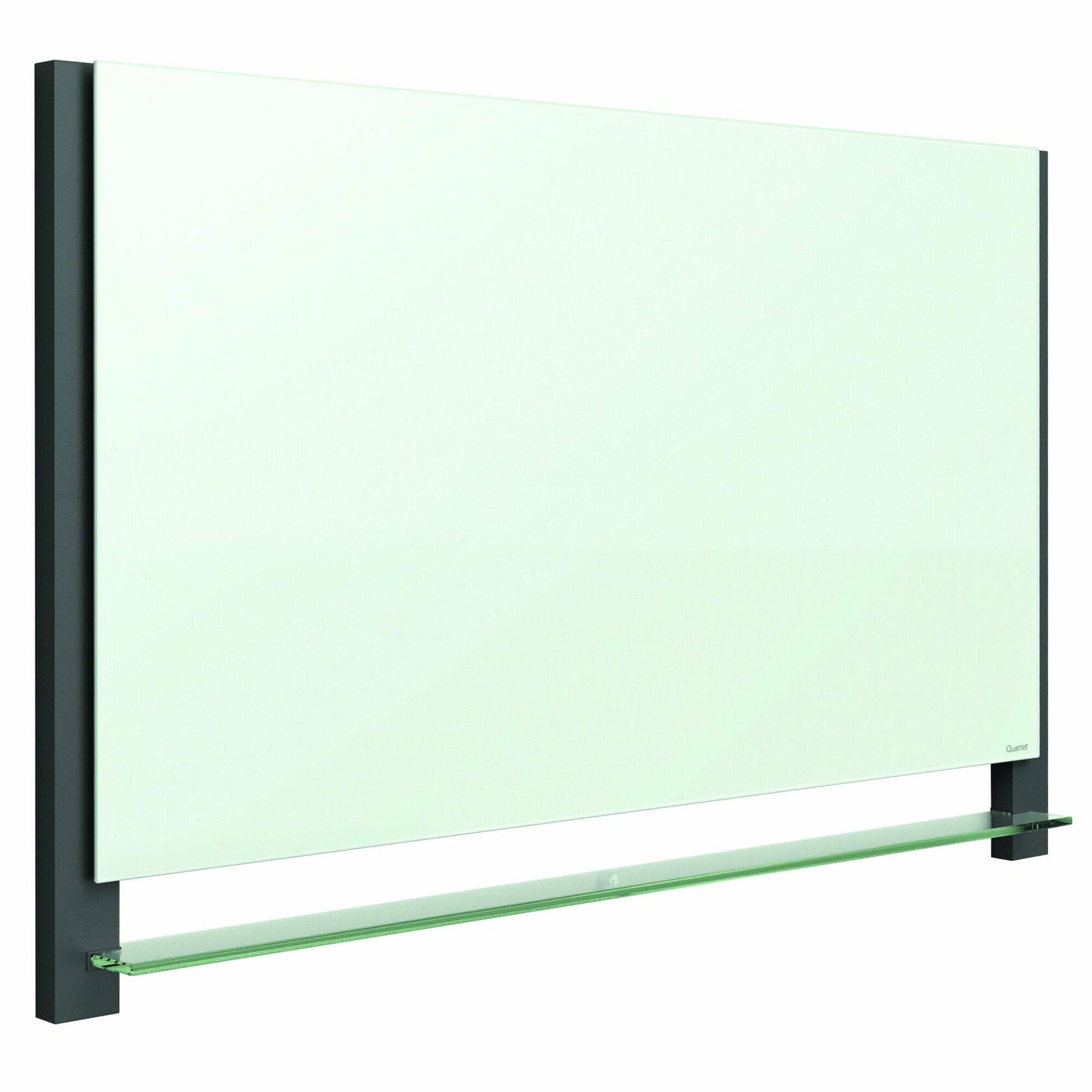 Quartet Evoque Magnetic Glass Dry-Erase Boards with Invisible Mount, Wide Format, 50" x 28", Black Aluminum Frame