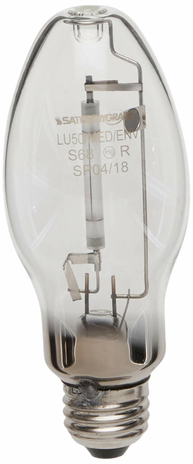 Satco S3131 2100K 50-Watt Clear Medium Base ED17 High Pressure Sodium Lamp