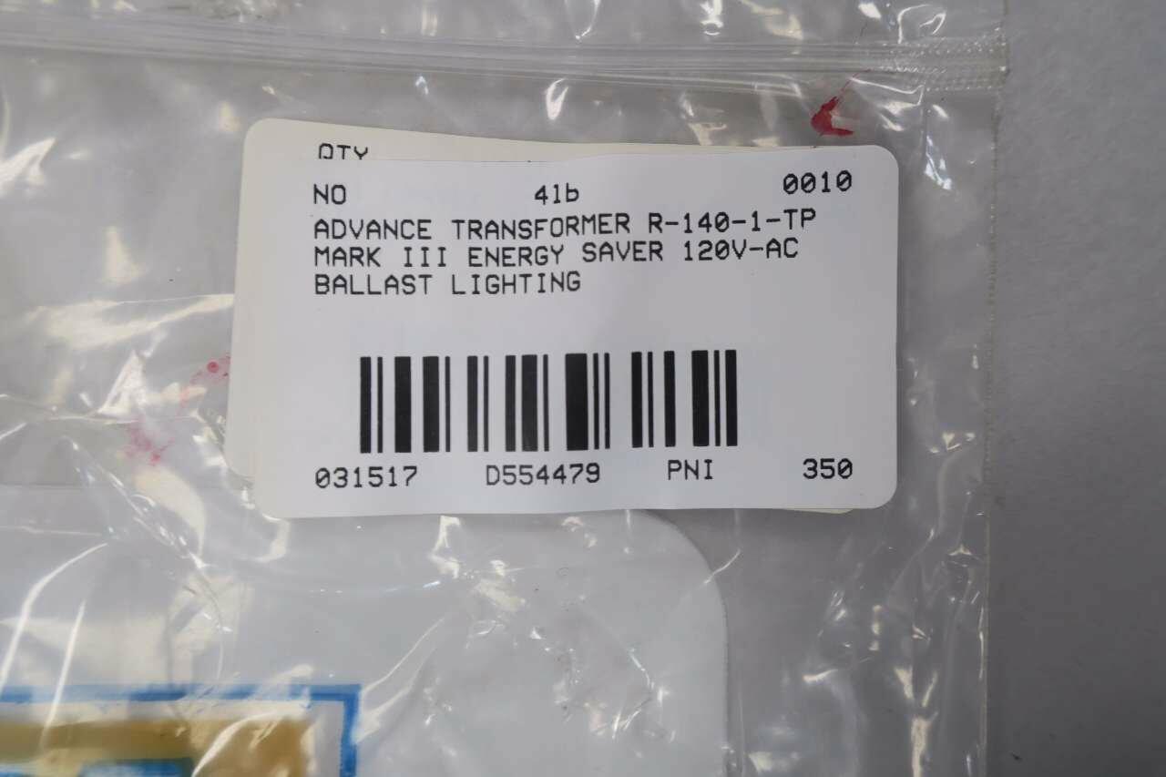 NEW ADVANCE TRANSFORMER R-140-1-TP MARK III ENERGY SAVER 120V-AC BALLAST D554479