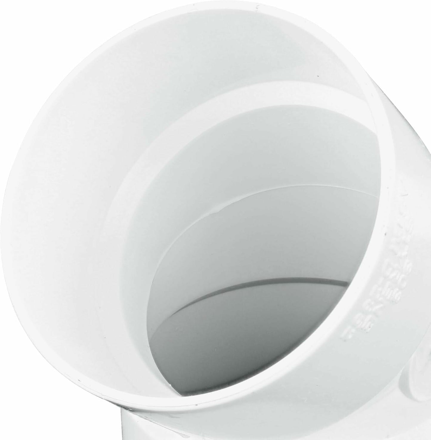 NDS 3P03 PVC 45-Degree Elbow, 3-Inch, for Hub X Hub Solvent-Weld Connections, for Use with 3-Inch Sewer and Drain Pipe, White