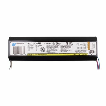 Magnetek B232I120RH Electronic Fluorescent Ballast, 2 Lamp, F32T8, 32W T8, 120V