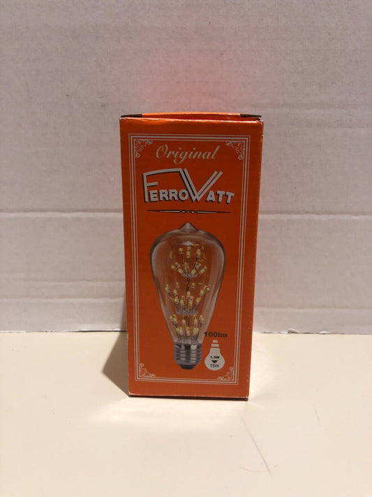 FerroWatt Vintage Edison Style LED Light Bulb Standard Base F1910LED