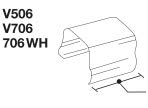Wiremold V706 STL Connection Cover 700 Ivory, White