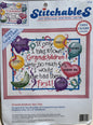 Dimensions Stitchables Counted Cross Stitch Kit W/ Frame Grandchildren Are Fun