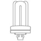 F18TBX/835/A/ECO GE 97626 18 Watt Triple 4-Pin GX24q-2 Base 3500K