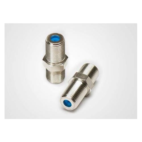 PPC F81 Splice Barrel Connectors CF81GHZM High Frequency 3GHz Belden Female to Female F-Type Coaxial Dual Female Splice Adapter Coupler (100) pcs Sealed Bag | Works with Wall Plates |