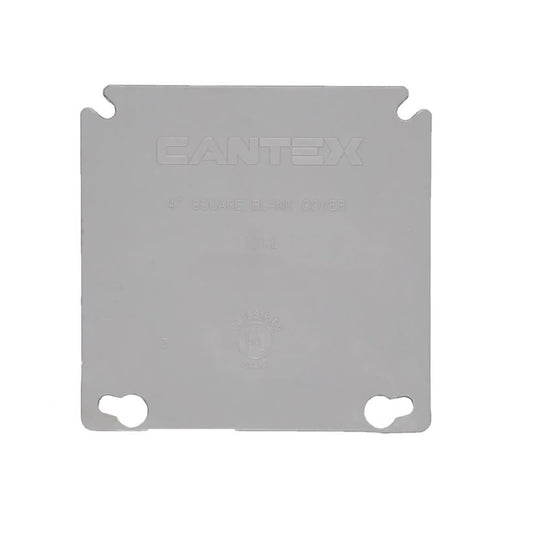 Cantex Plastic Ring Cover,2-Gang,4 in., Gray
