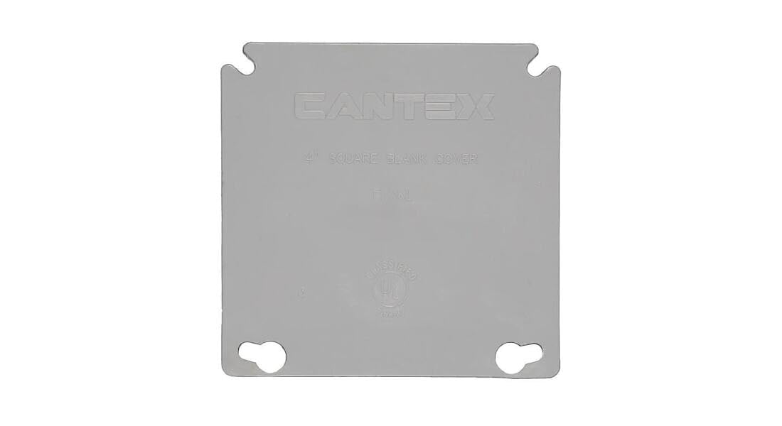 Cantex Industries Blank Cover PVC SQ 4"
