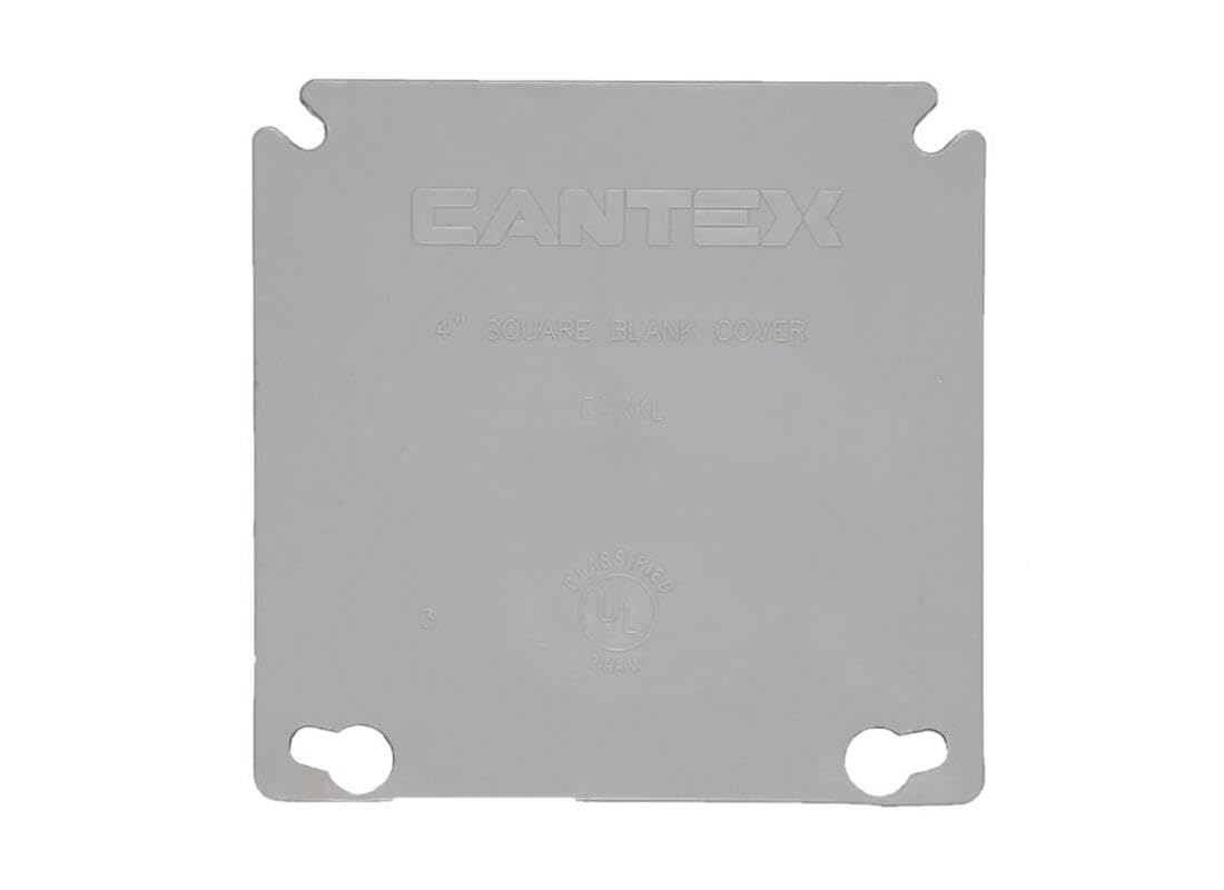 Cantex Industries Blank Cover PVC SQ 4"